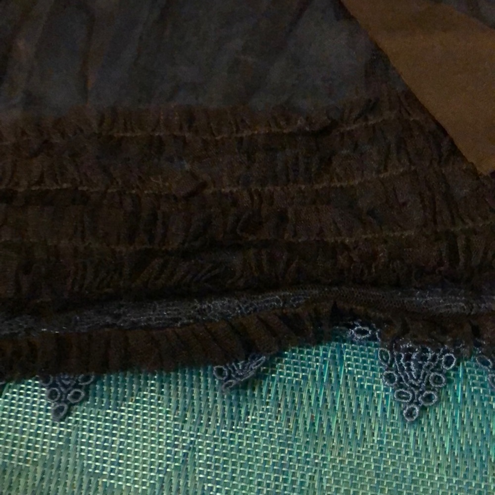 Anthropologie dress blue with black overlay - Picture 8 of 8